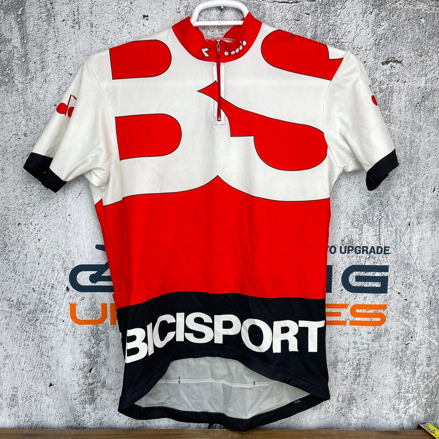 Diadora Vintage Size 5 XL Men's Short Sleeve Bicisport Cycling Jersey