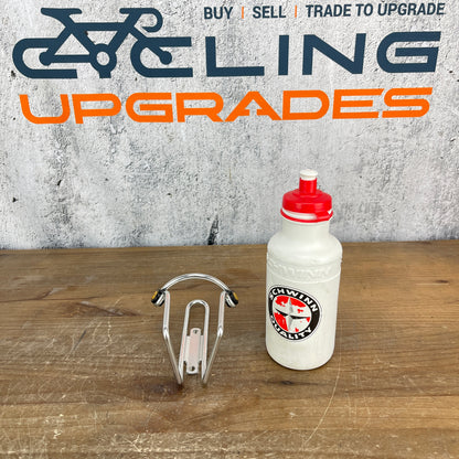Vintage! Schwinn Quality Alloy Road Bike Water Bottle Cage + Water Bottle