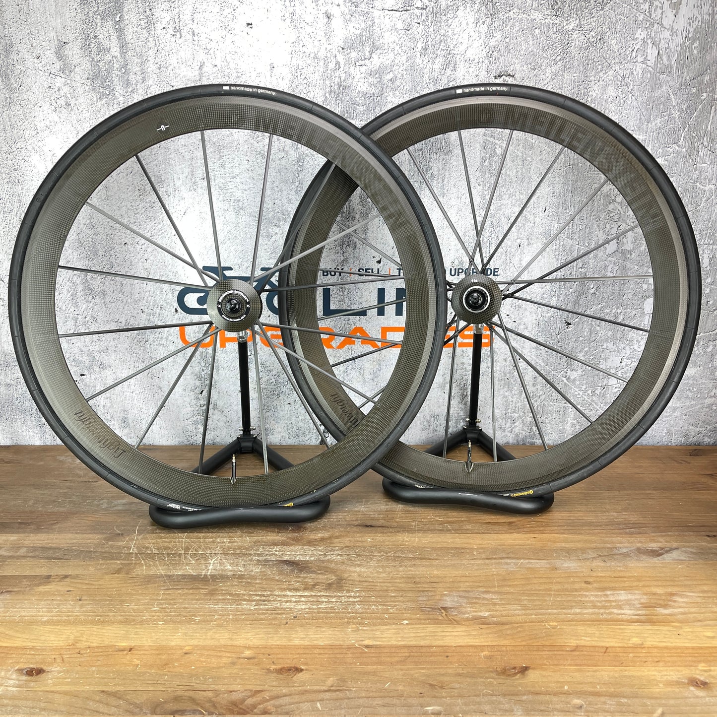 Lightweight Meilenstein Schwarz Ed 16/20 Carbon Tubular Wheelset 700c 1100g