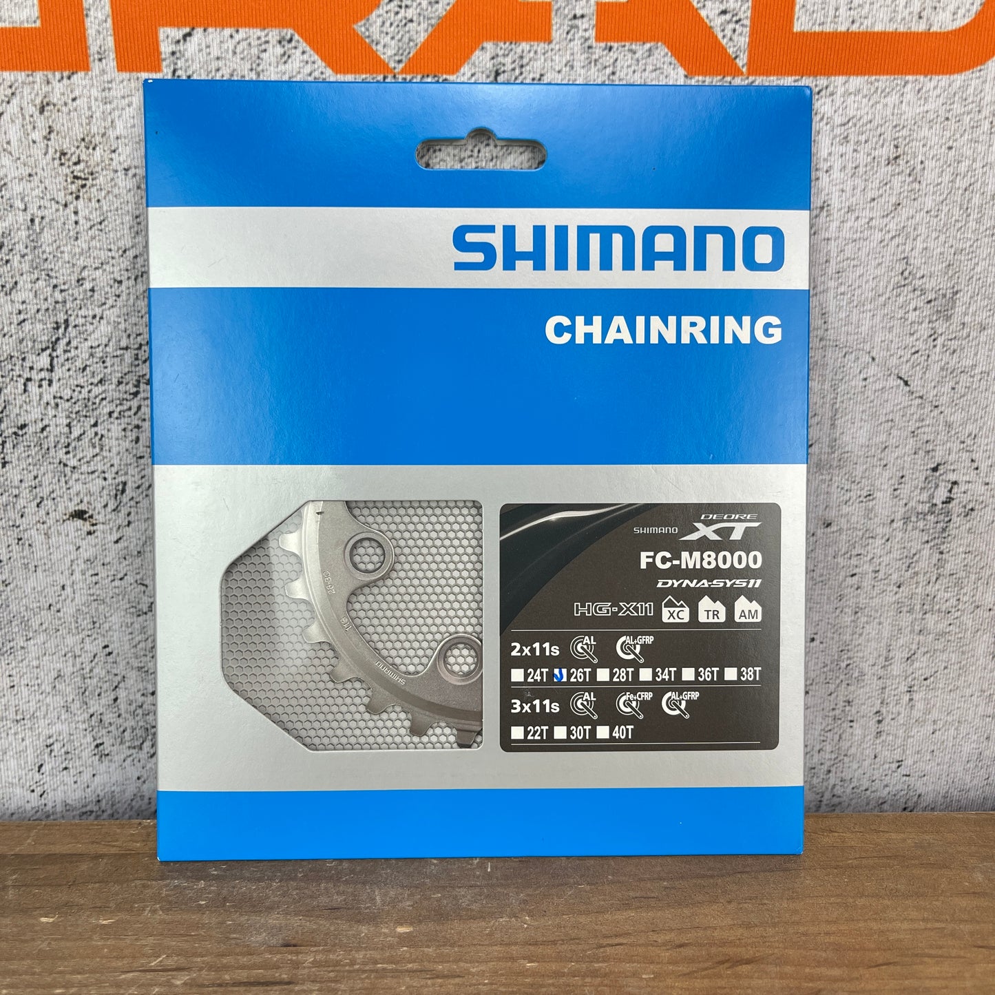 New! Shimano Deore XT FC-M8000 2x 26t 64BCD Bike Chainring 11-Speed