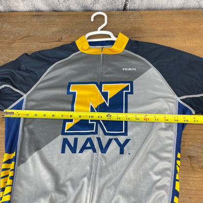 Worn Once! Primal Wear Navy Men's L/XXL Large Bib Shorts Jersey Kit