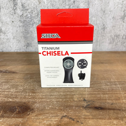 New! Silca Chisela Standard 9-30mm Titanium Bicycle Computer Mount Garmin/Wahoo