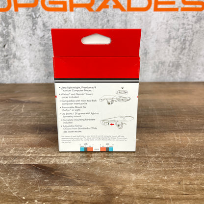 New! Silca Chisela Standard 9-30mm Titanium Bicycle Computer Mount Garmin/Wahoo