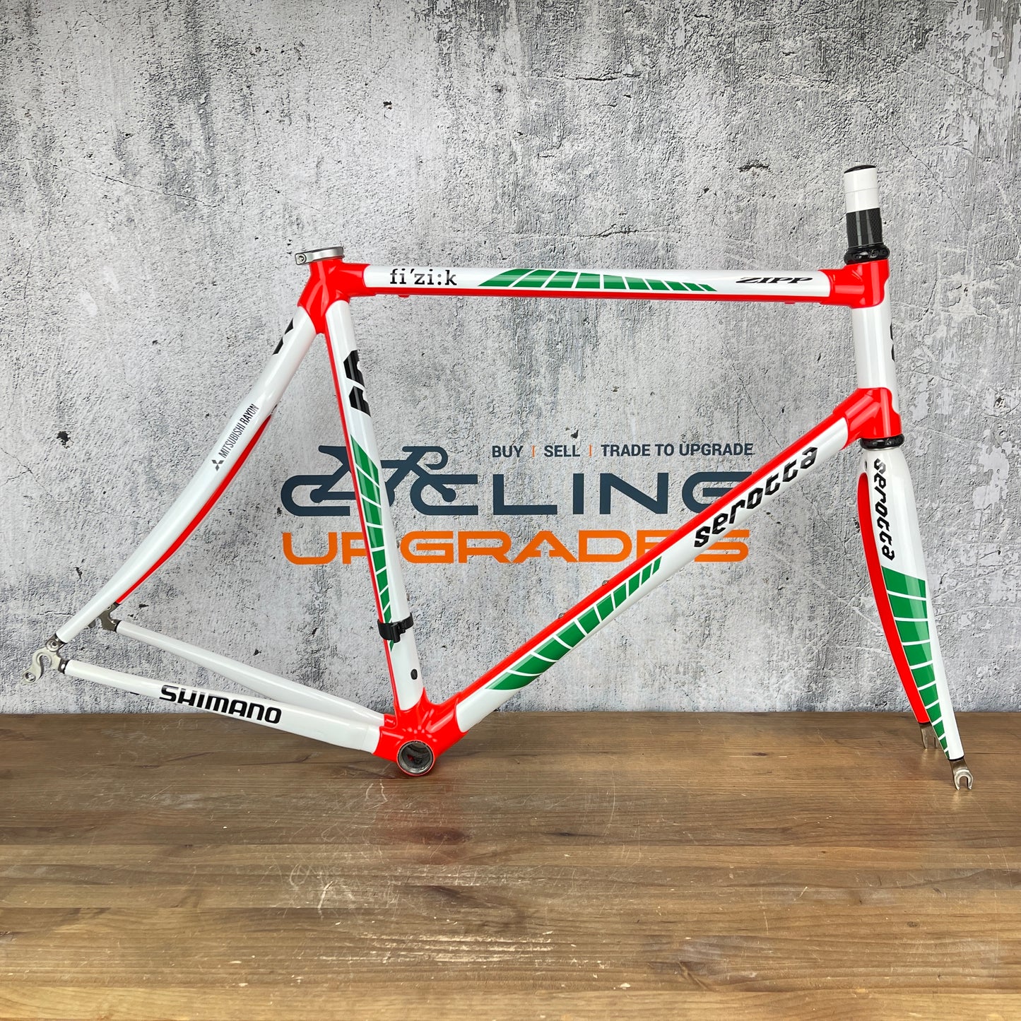 Rare! Serotta Meivici 7 Eleven Tribute Rim Brake Carbon Frameset 700c Chris King
