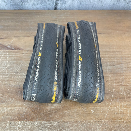 Pair Continental Grand Prix 4 Season 700c x 25mm Clincher Road Bike Tires