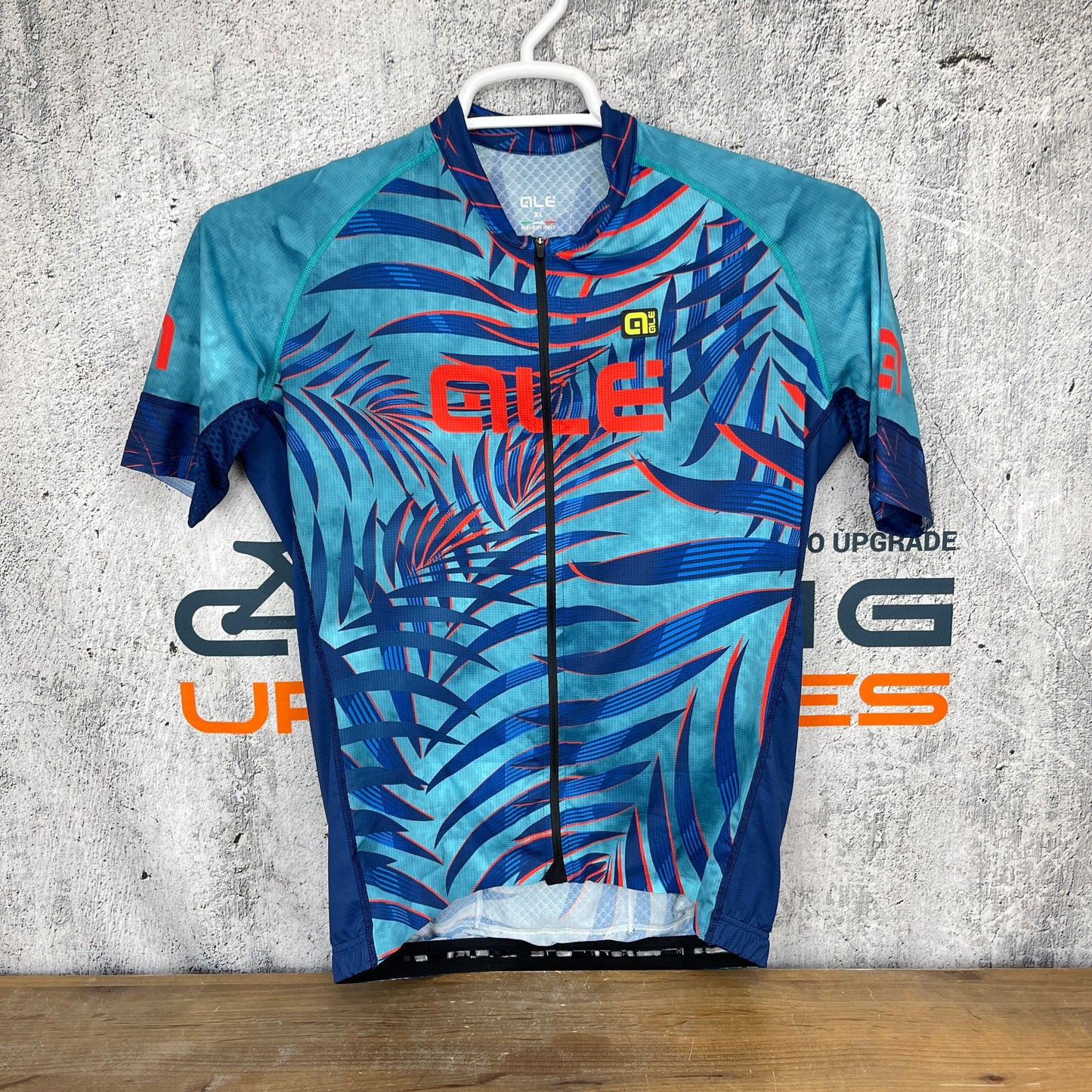 New w/ Tags! Ale PRR Men's XL Petroleum Blue Sunset Short Sleeve Cycling Jersey