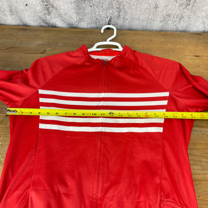 Bontrager Cicuit Fitted Men's XL Long Sleeve Cardinal Stripe Cycling Jersey