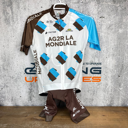 GSG New! AG2R La Mondiale Replica Men's Large Jersey Medium Bib Kit Set Cycling Bib Shorts