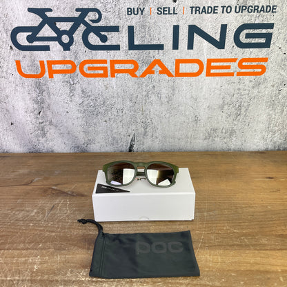 New! POC Require Epidote Green Translucent Violet / Silver Mirror Cycling Sunglasses