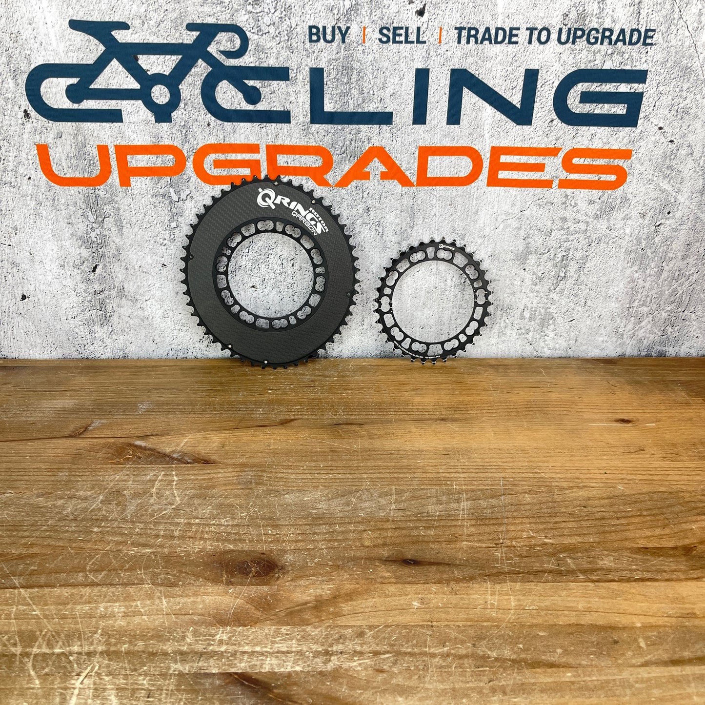 Rotor Q-Rings Qarbon 50/34t 110BCD 11-Speed Aero Road Bike Chainrings