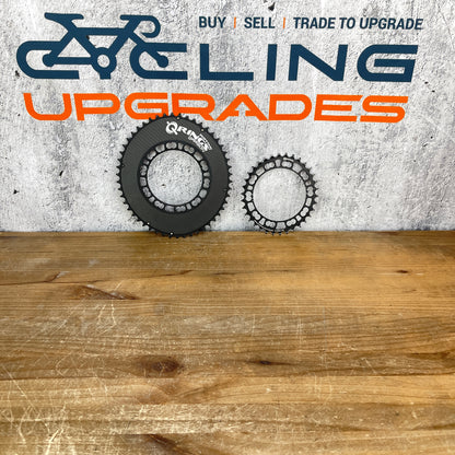 Rotor Q-Rings Qarbon 50/34t 110BCD 11-Speed Aero Road Bike Chainrings