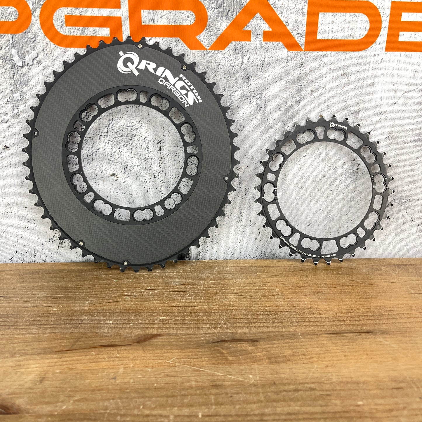 Rotor Q-Rings Qarbon 50/34t 110BCD 11-Speed Aero Road Bike Chainrings