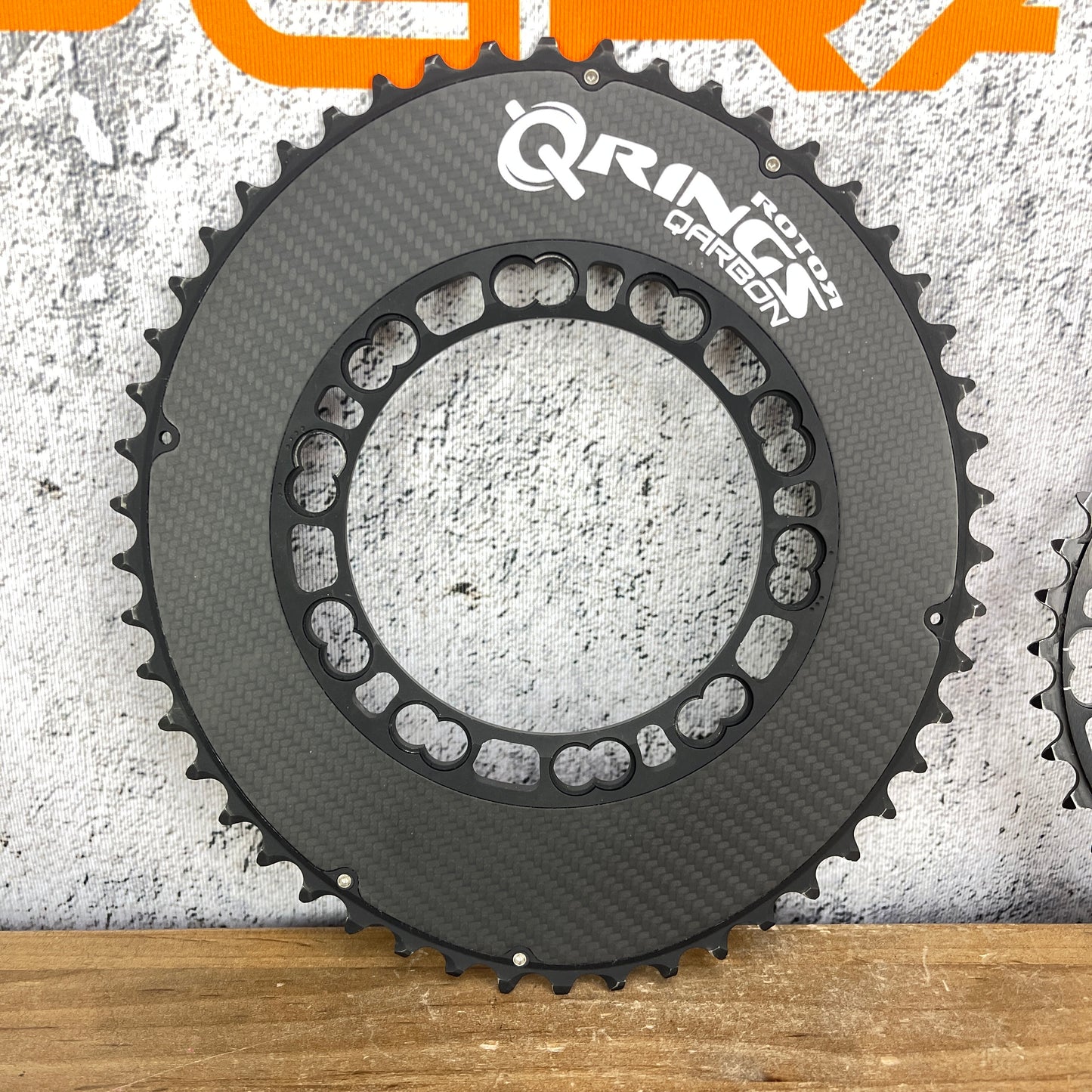 Rotor Q-Rings Qarbon 50/34t 110BCD 11-Speed Aero Road Bike Chainrings