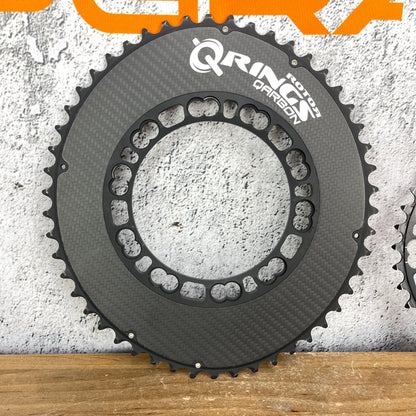 Rotor Q-Rings Qarbon 50/34t 110BCD 11-Speed Aero Road Bike Chainrings