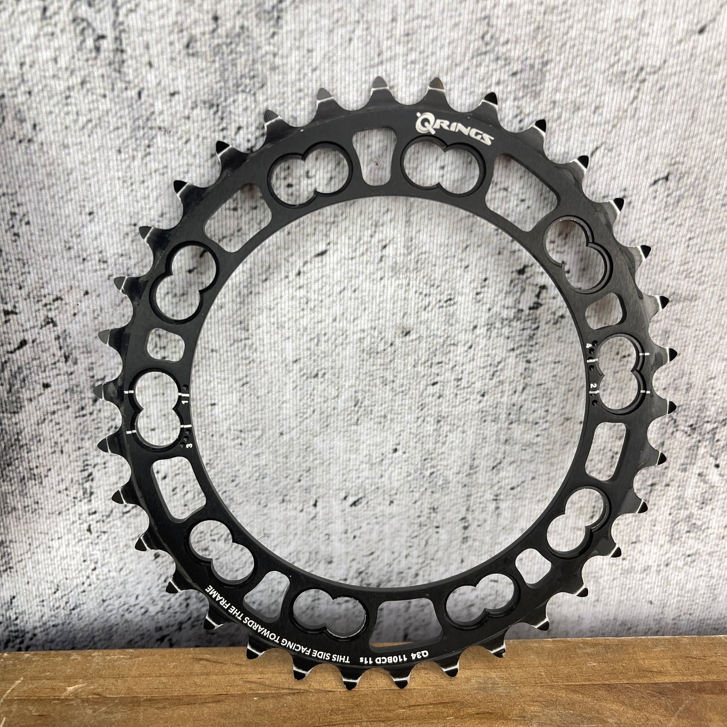 Rotor Q-Rings Qarbon 50/34t 110BCD 11-Speed Aero Road Bike Chainrings
