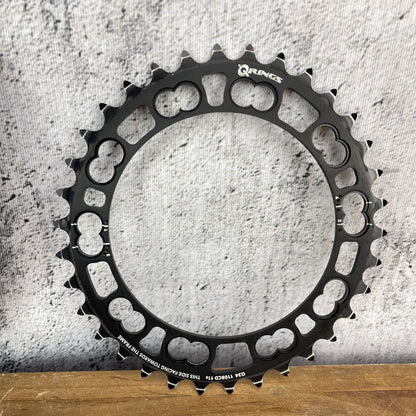 Rotor Q-Rings Qarbon 50/34t 110BCD 11-Speed Aero Road Bike Chainrings