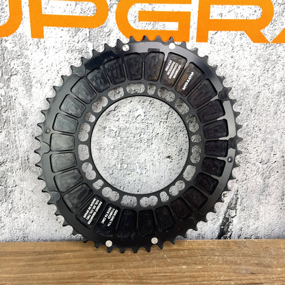Rotor Q-Rings Qarbon 50/34t 110BCD 11-Speed Aero Road Bike Chainrings