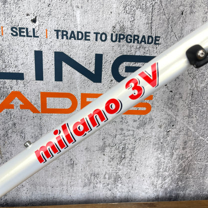 New! Milano 3V Wing Pearl White 56cm Rim Brake Steel Road Bike Frameset 700c