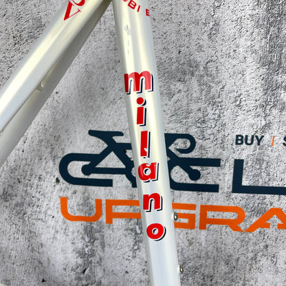 New! Milano 3V Wing Pearl White 56cm Rim Brake Steel Road Bike Frameset 700c