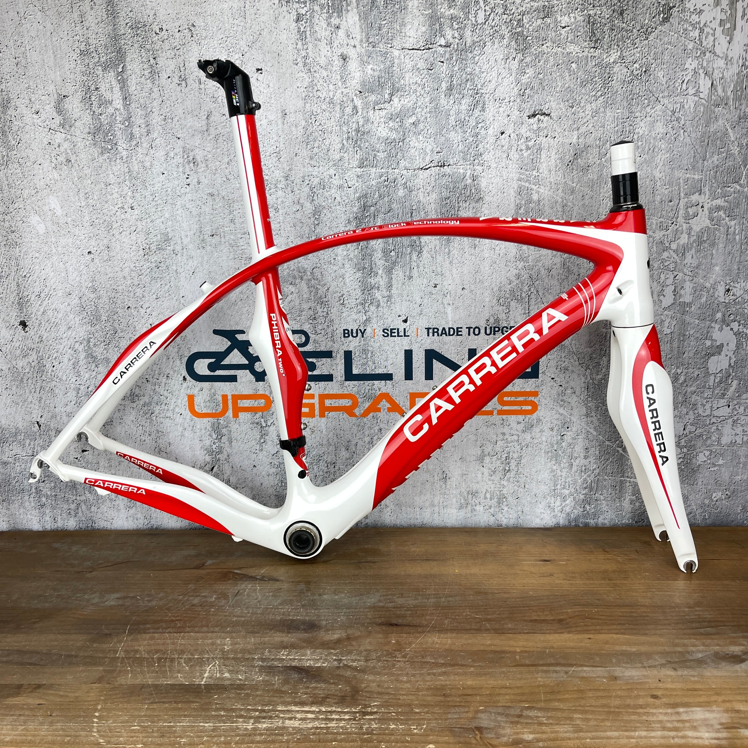 2010 Carrera Phibra 2 Medium (55cm TT) Rim Brake Carbon Frameset 