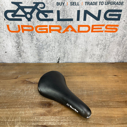 Vintage! 1987 Selle Italia Turbo Alloy Rails 143mm Road Bike Saddle Black 362g