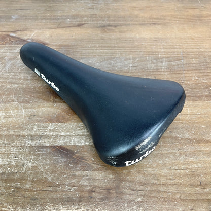 Vintage! 1987 Selle Italia Turbo Alloy Rails 143mm Road Bike Saddle Black 362g