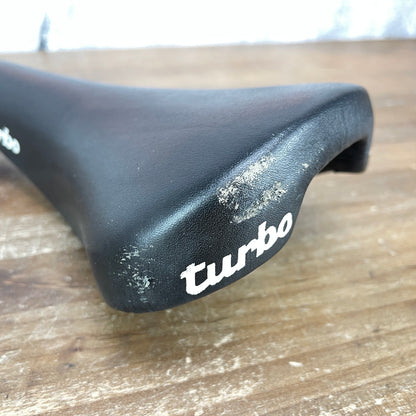 Vintage! 1987 Selle Italia Turbo Alloy Rails 143mm Road Bike Saddle Black 362g