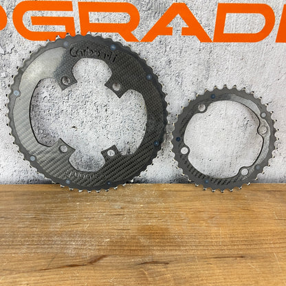 Carbon-Ti X-Carboring 52/36t 4-Bolt Assymetric 110BCD 10/11-Speed Bike Chainrings