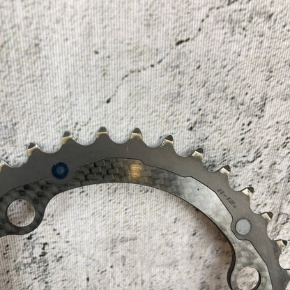 Carbon-Ti X-Carboring 52/36t 4-Bolt Assymetric 110BCD 10/11-Speed Bike Chainrings