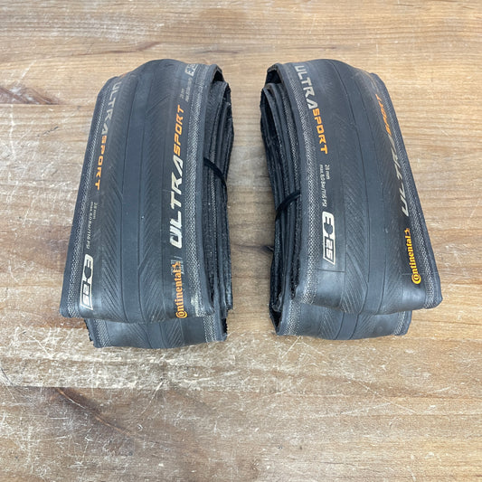 Pair Continental Ultra Sport 700c x 28mm Road Bike Clincher Tires