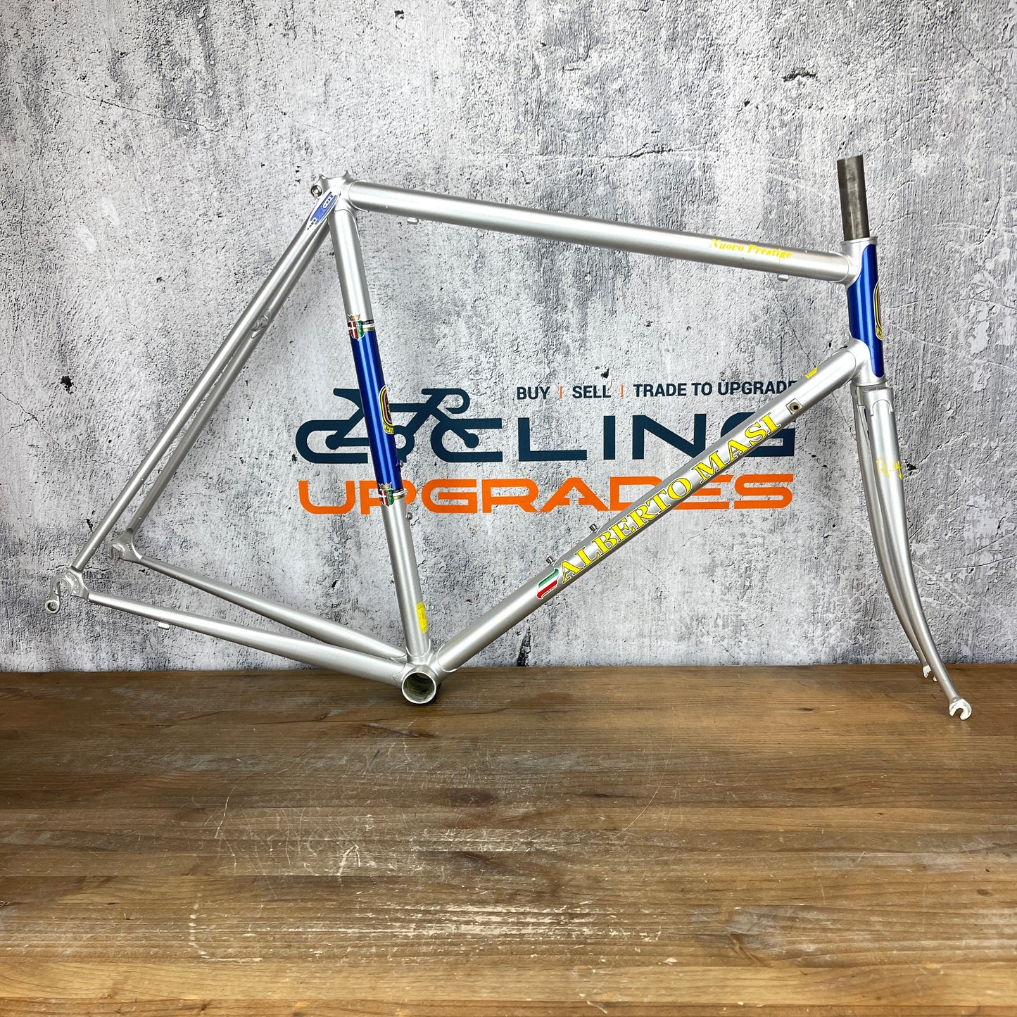 Alberto Masi Nuovo Prestige Silver 56cm Rim Brake Steel Frameset 700c