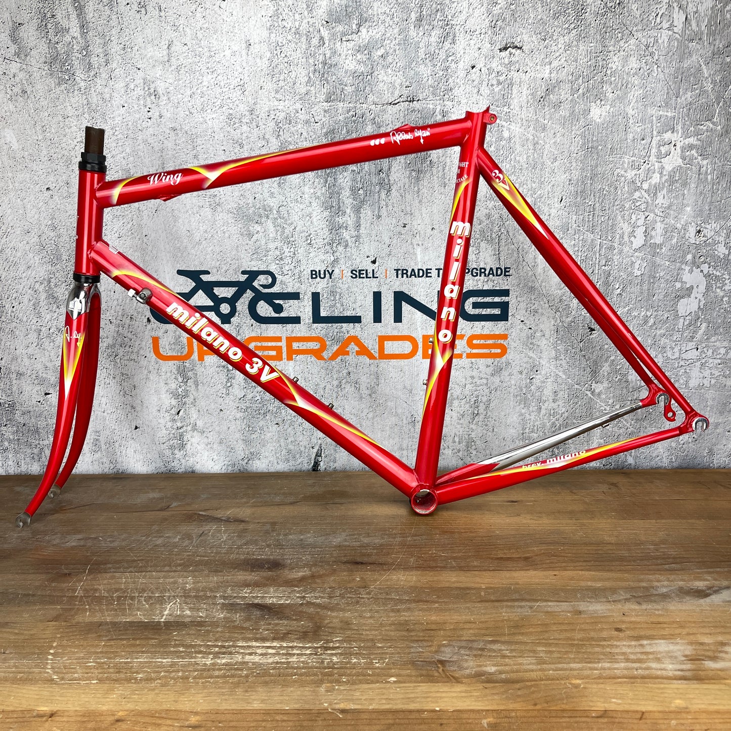 New! Milano 3V Wing TIG Red 55cm Rim Brake Steel Road Bike Frameset 700c