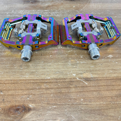 New! HT X2 Oil Slick Chromoly Spindles Clipless Road Bike Pedals 450g