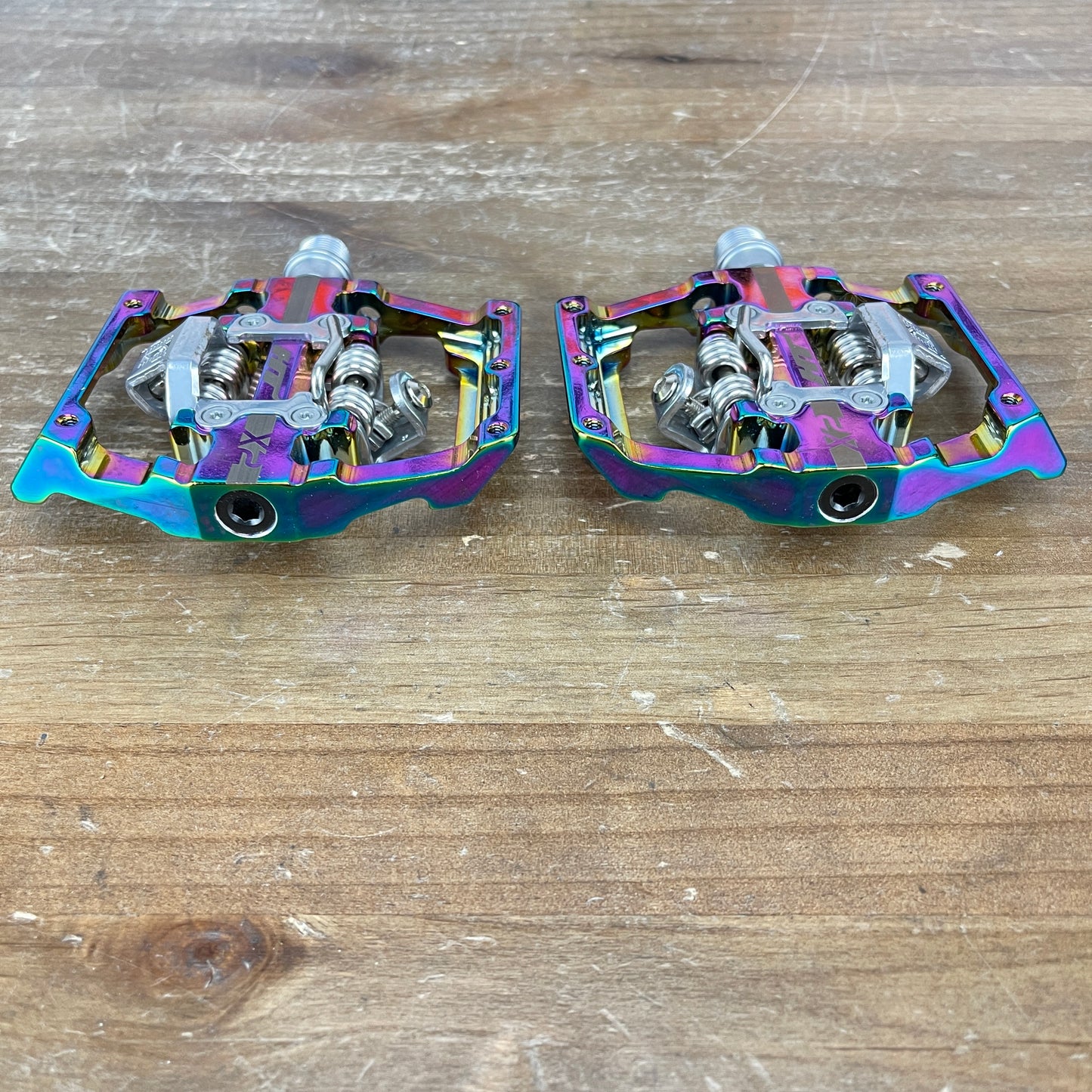 New! HT X2 Oil Slick Chromoly Spindles Clipless Road Bike Pedals 450g