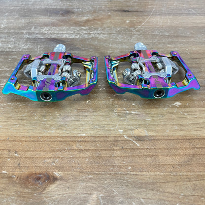 New! HT X2 Oil Slick Chromoly Spindles Clipless Road Bike Pedals 450g
