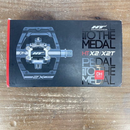 New! HT X2 Oil Slick Chromoly Spindles Clipless Road Bike Pedals 450g