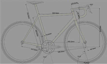 2019 Speedvagen Road 56cm Rim Brake Steel Frameset 700c Chris King Di2